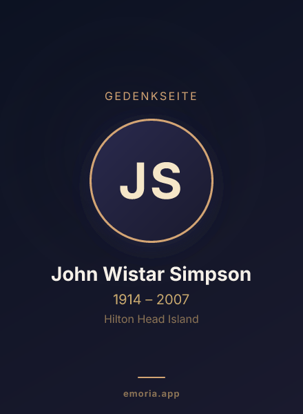 Gedenkportrait von John Wistar Simpson