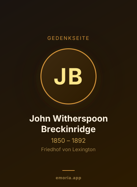 Gedenkportrait von John Witherspoon Breckinridge