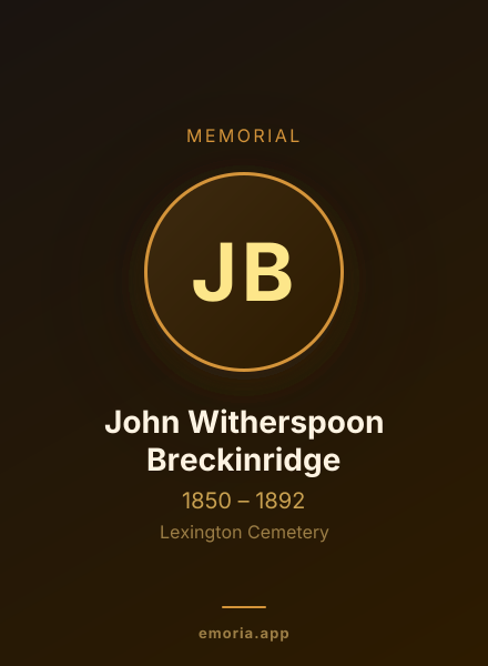 Memorial portrait of John Witherspoon Breckinridge