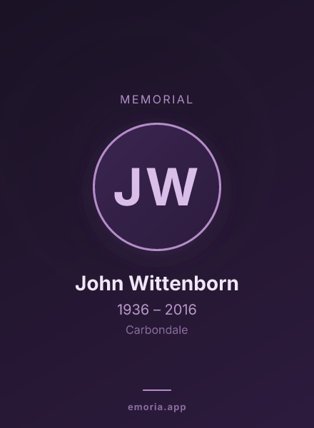 Memorial portrait of John Wittenborn