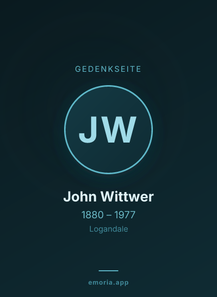 Gedenkportrait von John Wittwer