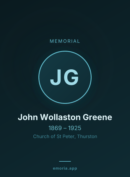 Memorial portrait of John Wollaston Greene