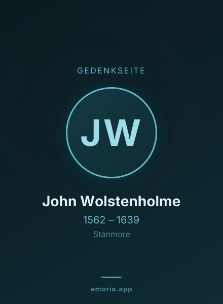 Gedenkportrait von John Wolstenholme