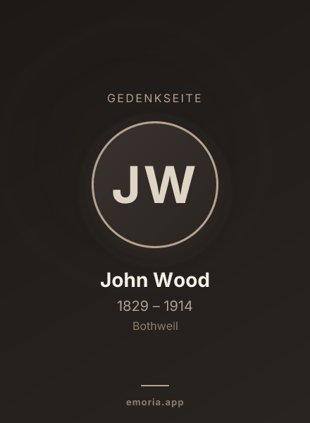 Gedenkportrait von John Wood
