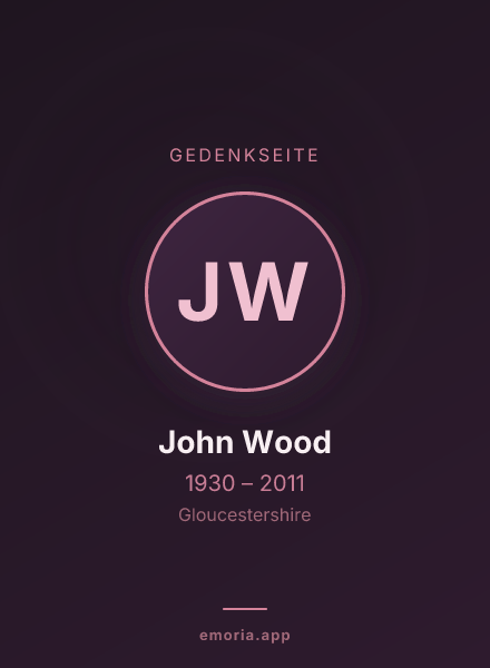 Gedenkportrait von John Wood
