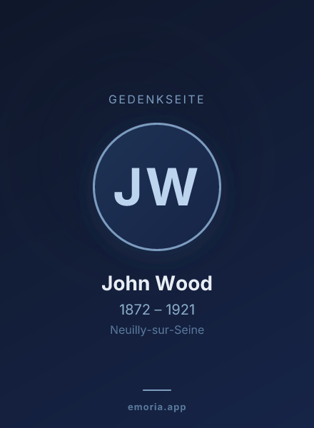 Gedenkportrait von John Wood
