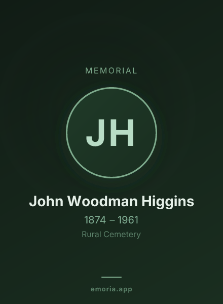 Memorial portrait of John Woodman Higgins