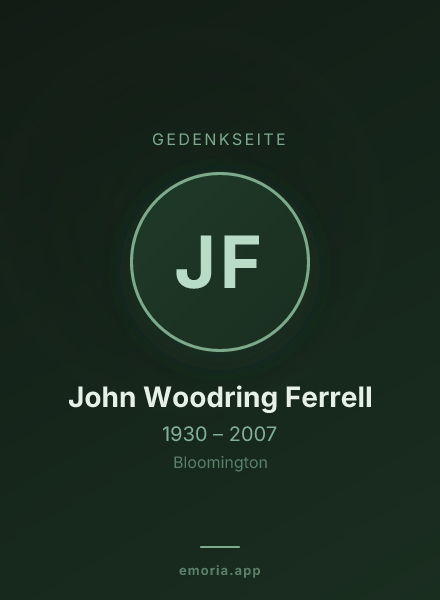 Gedenkportrait von John Woodring Ferrell