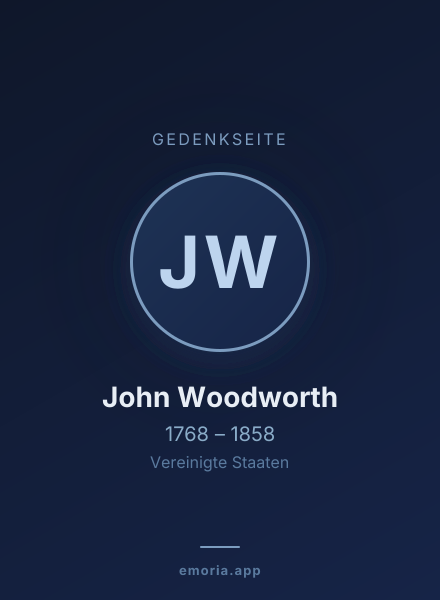 Gedenkportrait von John Woodworth