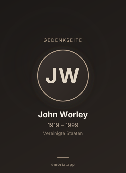 Gedenkportrait von John Worley