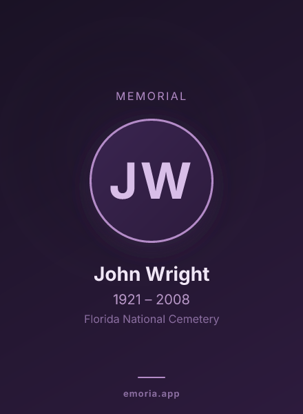 Memorial portrait of John Wright