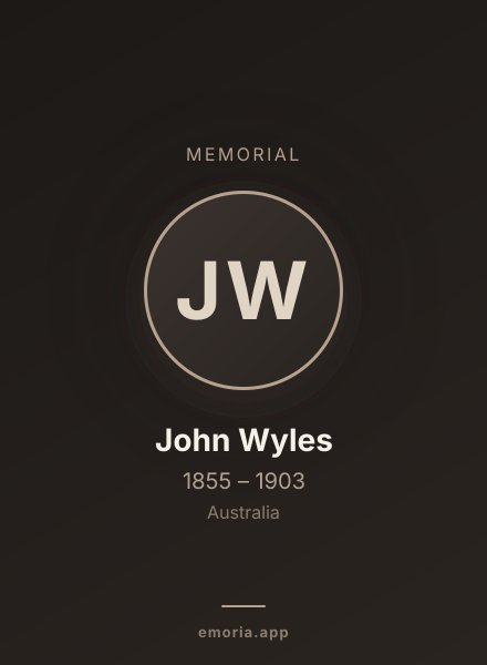 Memorial portrait of John Wyles