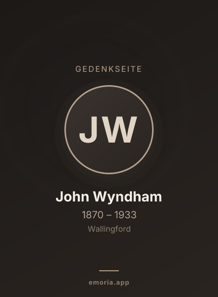 Gedenkportrait von John Wyndham