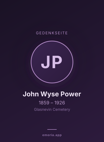 Gedenkportrait von John Wyse Power