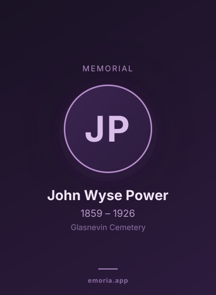 Memorial portrait of John Wyse Power