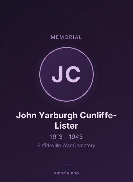 Memorial portrait of John Yarburgh Cunliffe-Lister