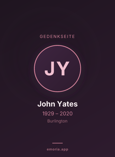 Gedenkportrait von John Yates