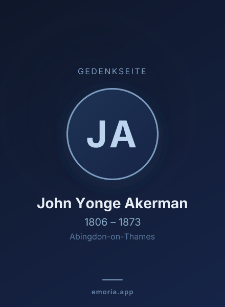 Gedenkportrait von John Yonge Akerman