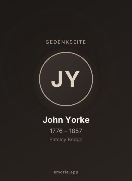 Gedenkportrait von John Yorke