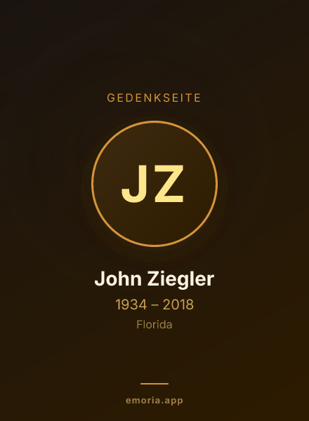 Gedenkportrait von John Ziegler