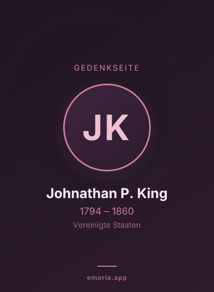 Gedenkportrait von Johnathan P. King