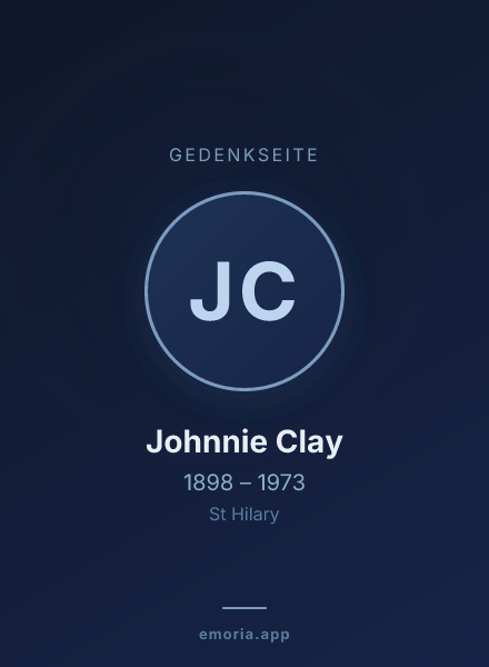 Gedenkportrait von Johnnie Clay