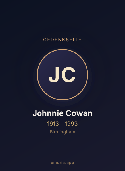 Gedenkportrait von Johnnie Cowan