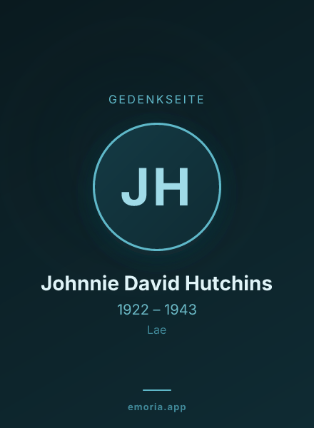 Gedenkportrait von Johnnie David Hutchins