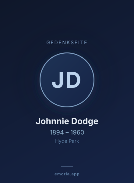 Gedenkportrait von Johnnie Dodge