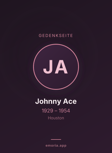Gedenkportrait von Johnny Ace