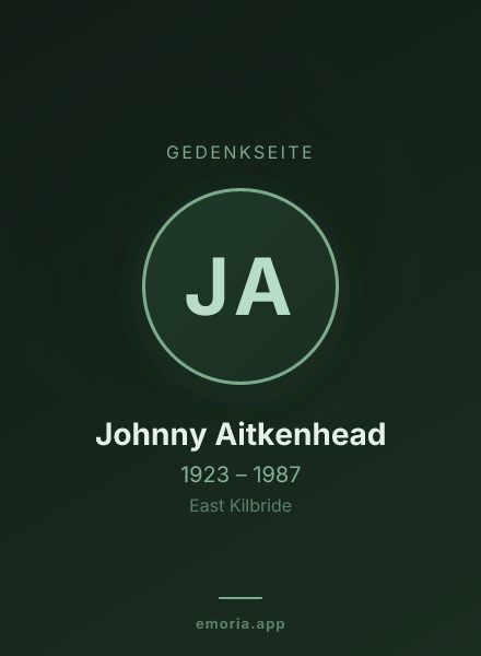 Gedenkportrait von Johnny Aitkenhead