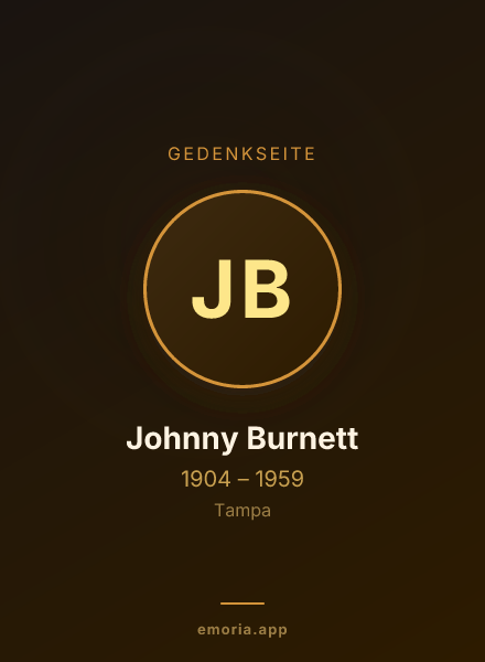 Gedenkportrait von Johnny Burnett