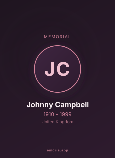 Memorial portrait of Johnny Campbell
