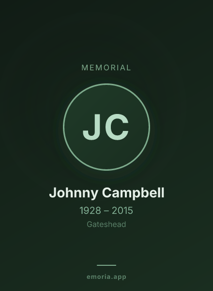 Memorial portrait of Johnny Campbell