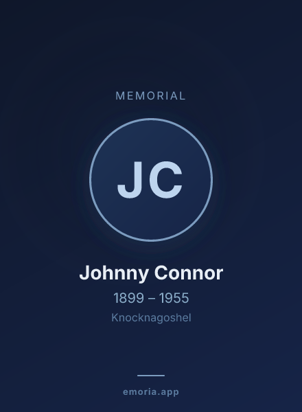 Memorial portrait of Johnny Connor