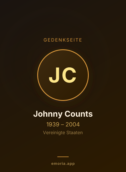 Gedenkportrait von Johnny Counts