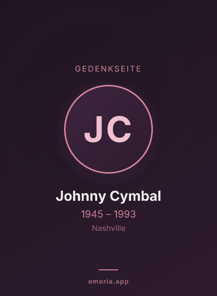 Gedenkportrait von Johnny Cymbal