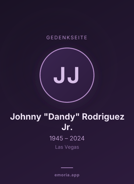 Gedenkportrait von Johnny "Dandy" Rodriguez Jr.