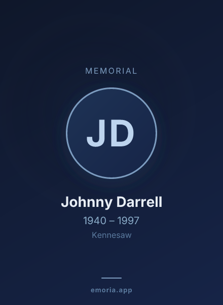 Memorial portrait of Johnny Darrell