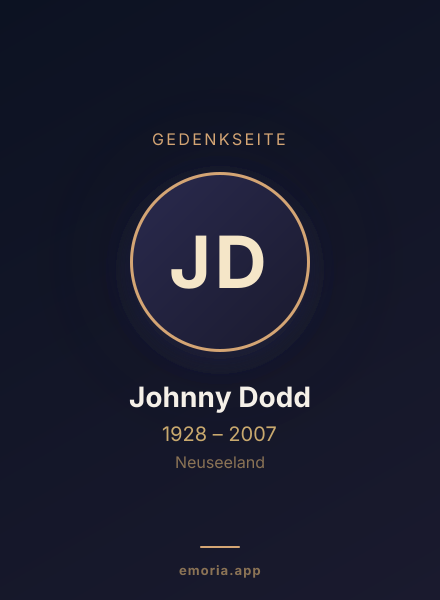 Gedenkportrait von Johnny Dodd
