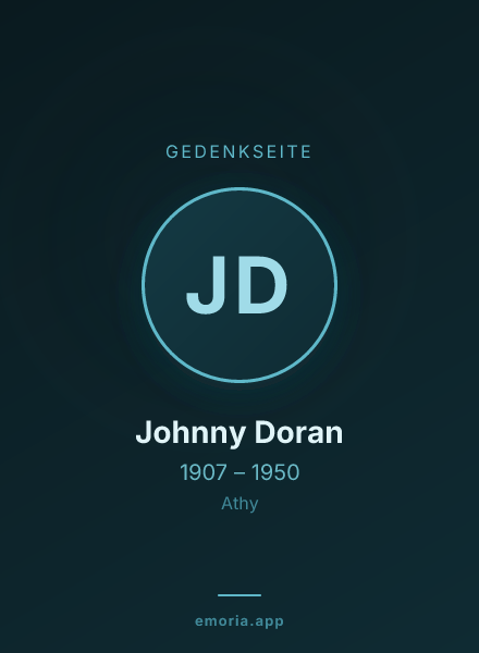 Gedenkportrait von Johnny Doran