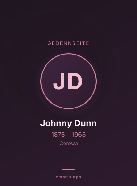 Gedenkportrait von Johnny Dunn