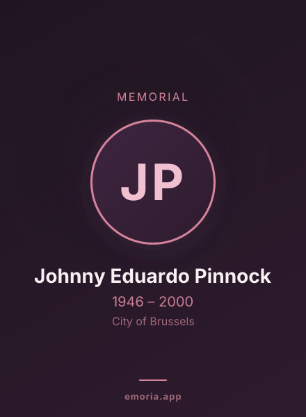 Memorial portrait of Johnny Eduardo Pinnock