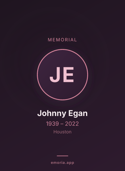 Memorial portrait of Johnny Egan