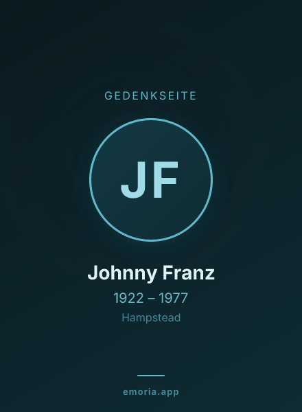 Gedenkportrait von Johnny Franz