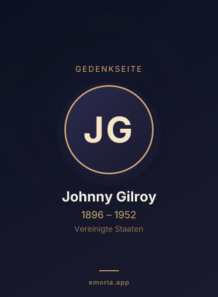 Gedenkportrait von Johnny Gilroy