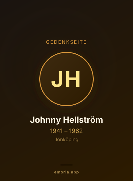 Gedenkportrait von Johnny Hellström