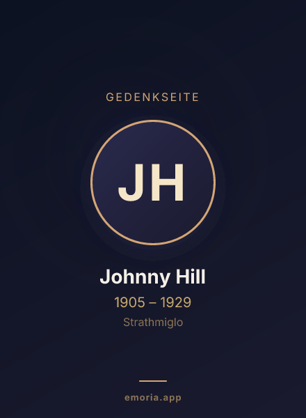 Gedenkportrait von Johnny Hill