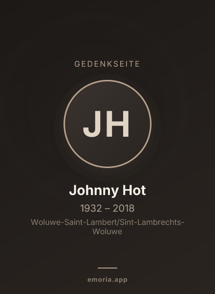 Gedenkportrait von Johnny Hot