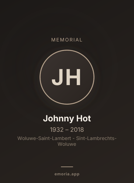 Memorial portrait of Johnny Hot